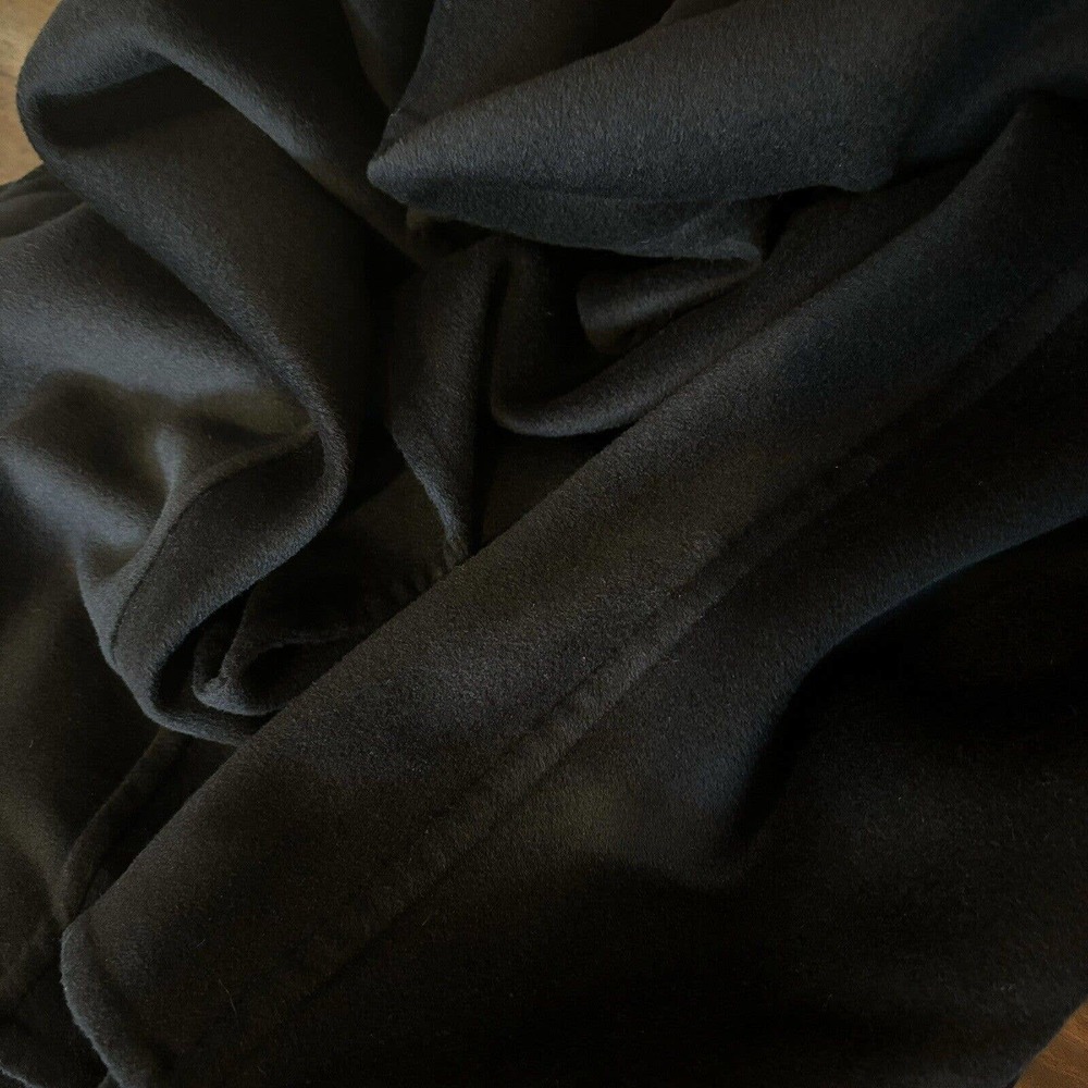 Vince Black Collarless Open-Front Coat Wool & Cashmere Blend - Picture 11 of 16
